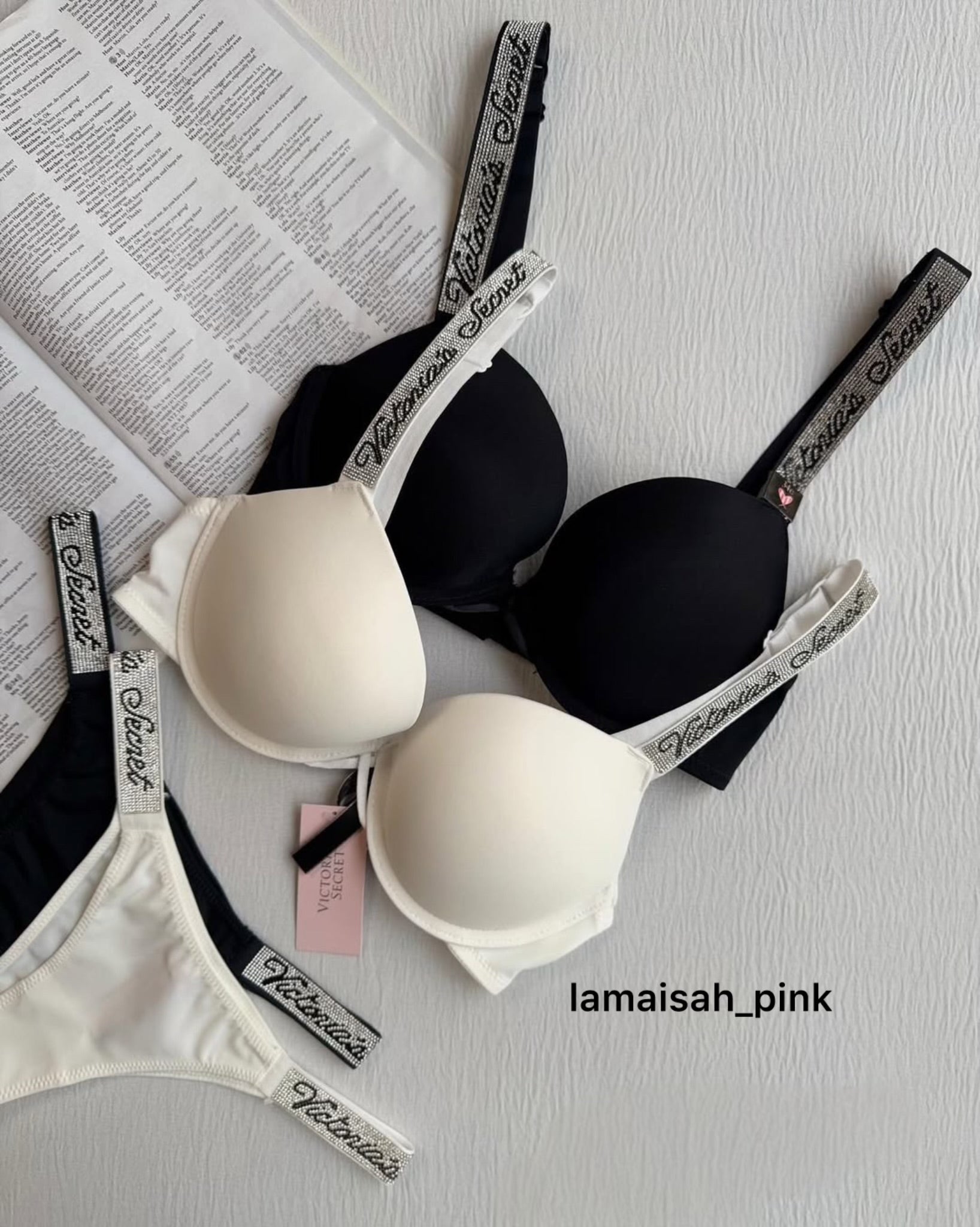 VS Criss Cross Bra Set(Whiteš)