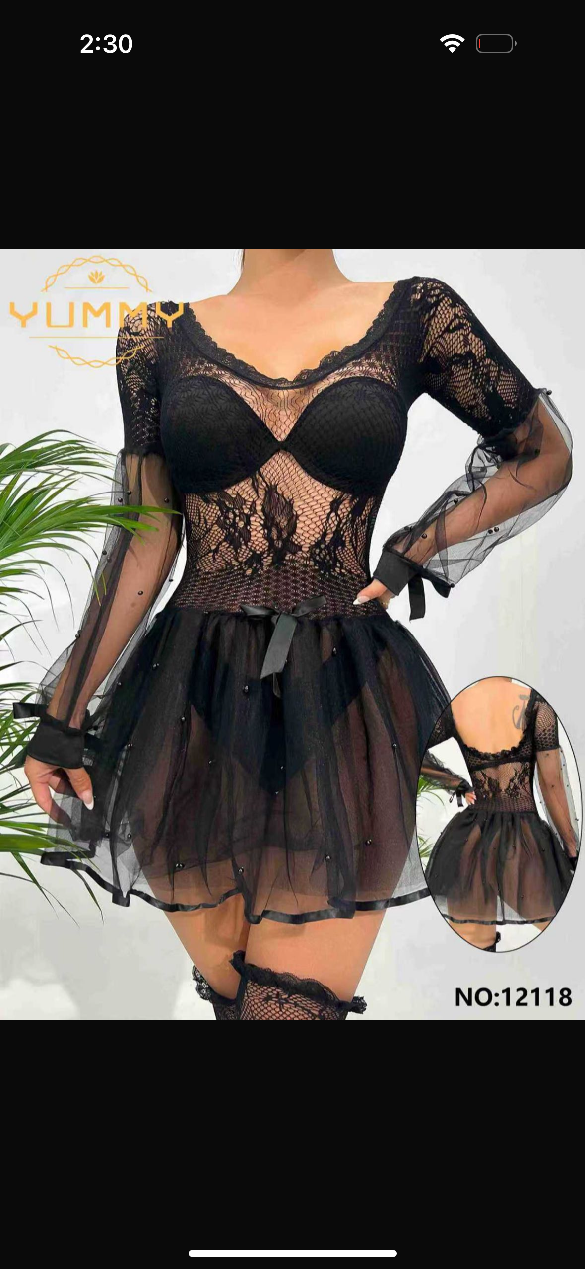 Half net half body stocking short dress