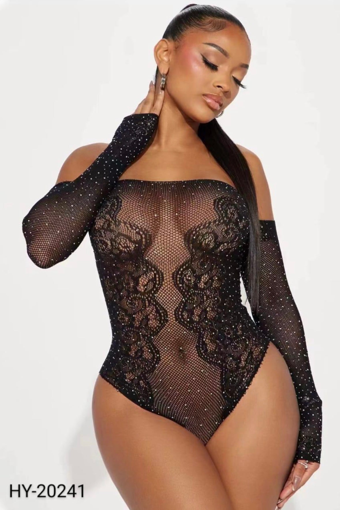 Rhinestone Body stockings#1🪩🖤