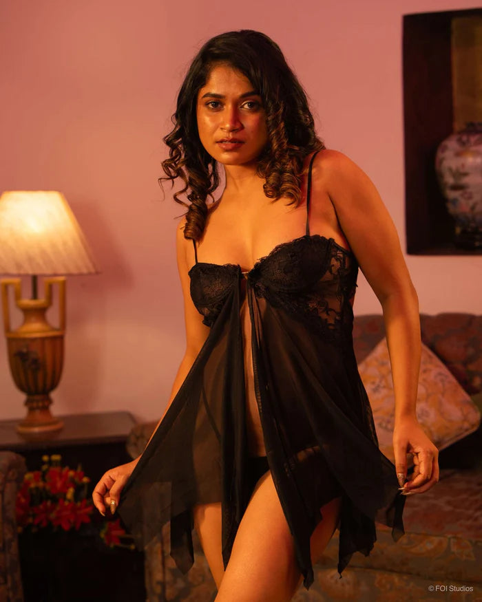 Blazing Romance Sheer Babydoll Lingerie