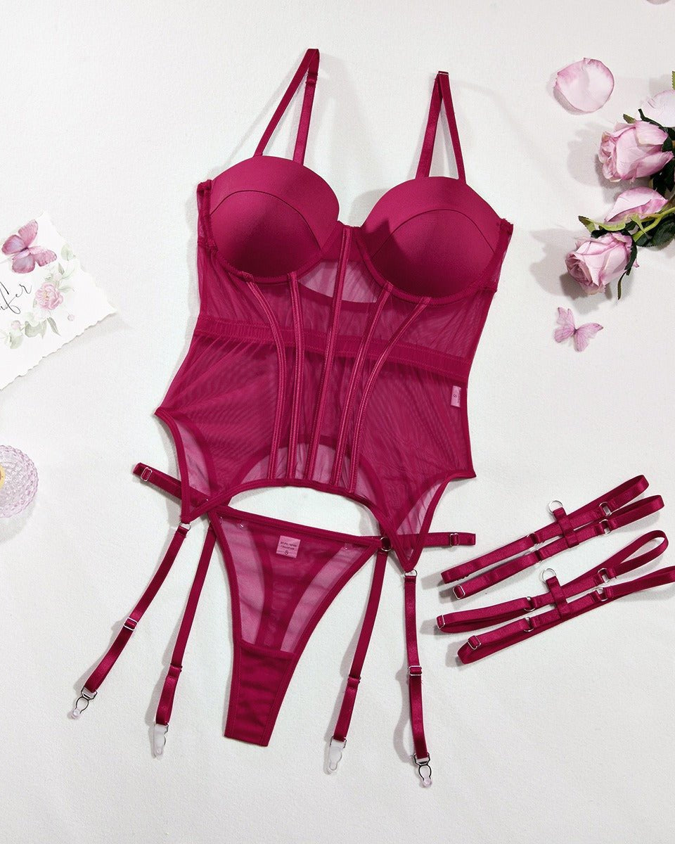 Bordeaux Bliss Two Piece Lingerie Set