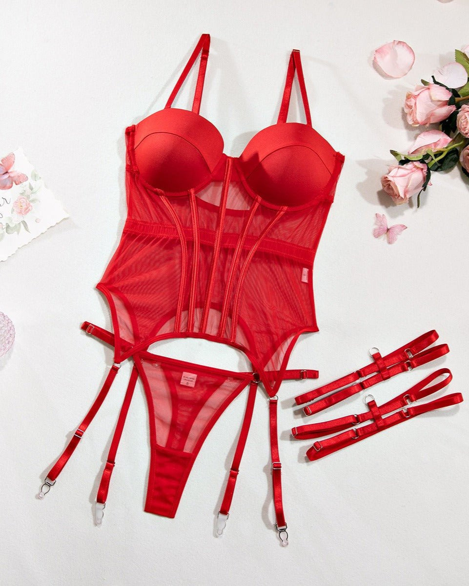 Bordeaux Bliss Two Piece Lingerie Set